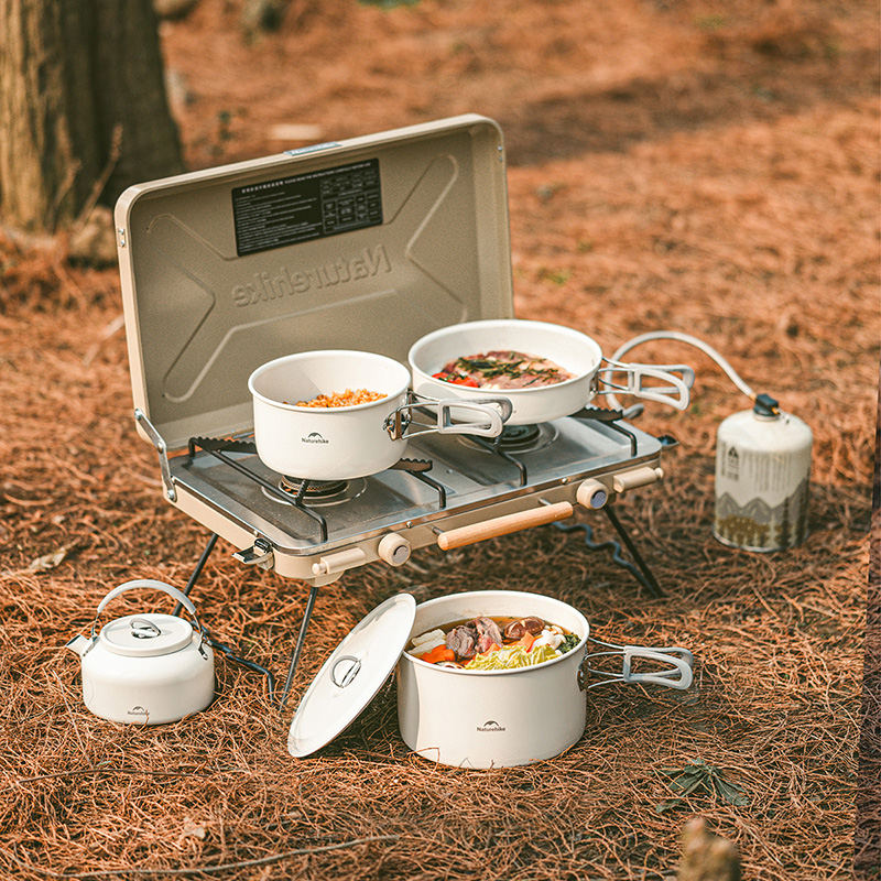 Naturehike hliníková sada riadu s keramickou vrstvou pre 4-6 osôb - 1308g